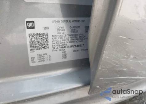 2023 GMC Sierra 2Wd Short Box Pro из США, поврежденный, VIN 1GTPHAEK5PZ146617